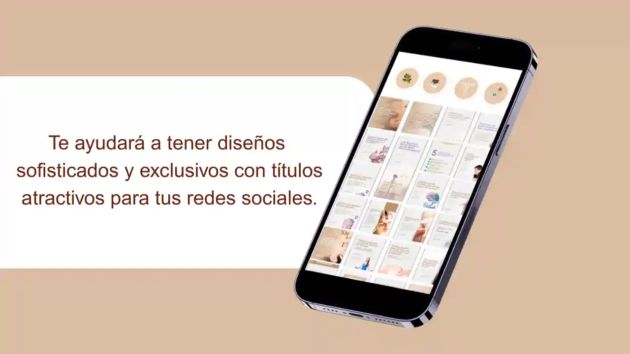 Te ayudará a tener diseños sofisticados y exclusivos con títulos atractivos para tus redes sociales.
